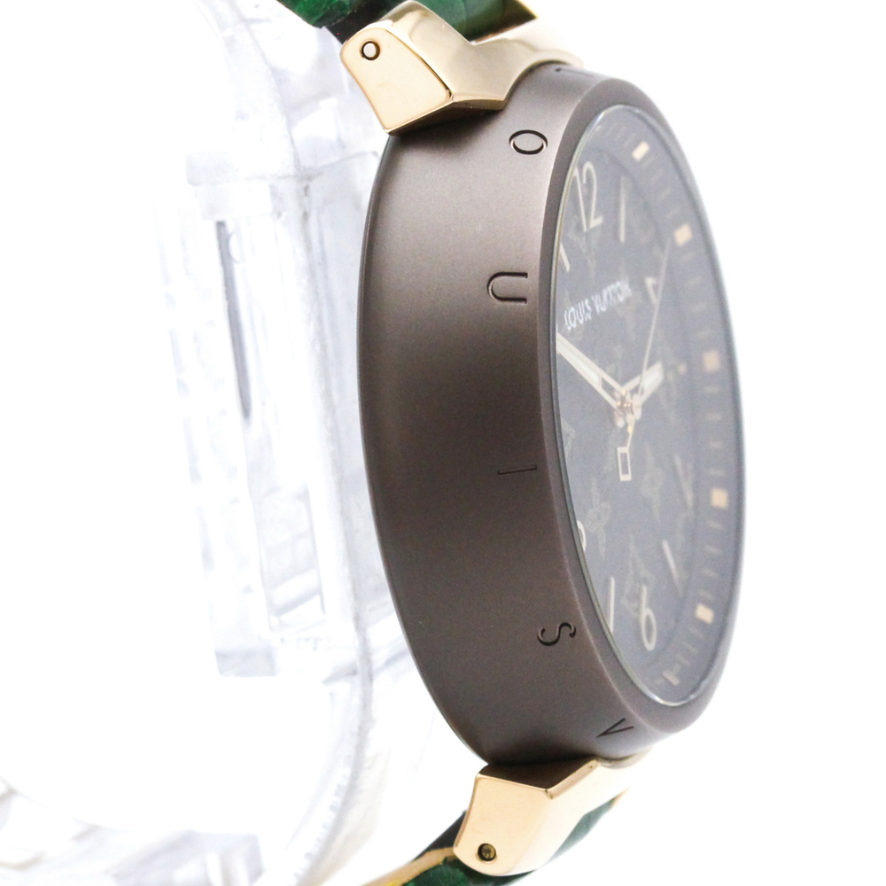 LOUIS VUITTON Tambour Quartz 18K Rose Gold Steel Quartz Watch QA139Z - Picture 8 of 8